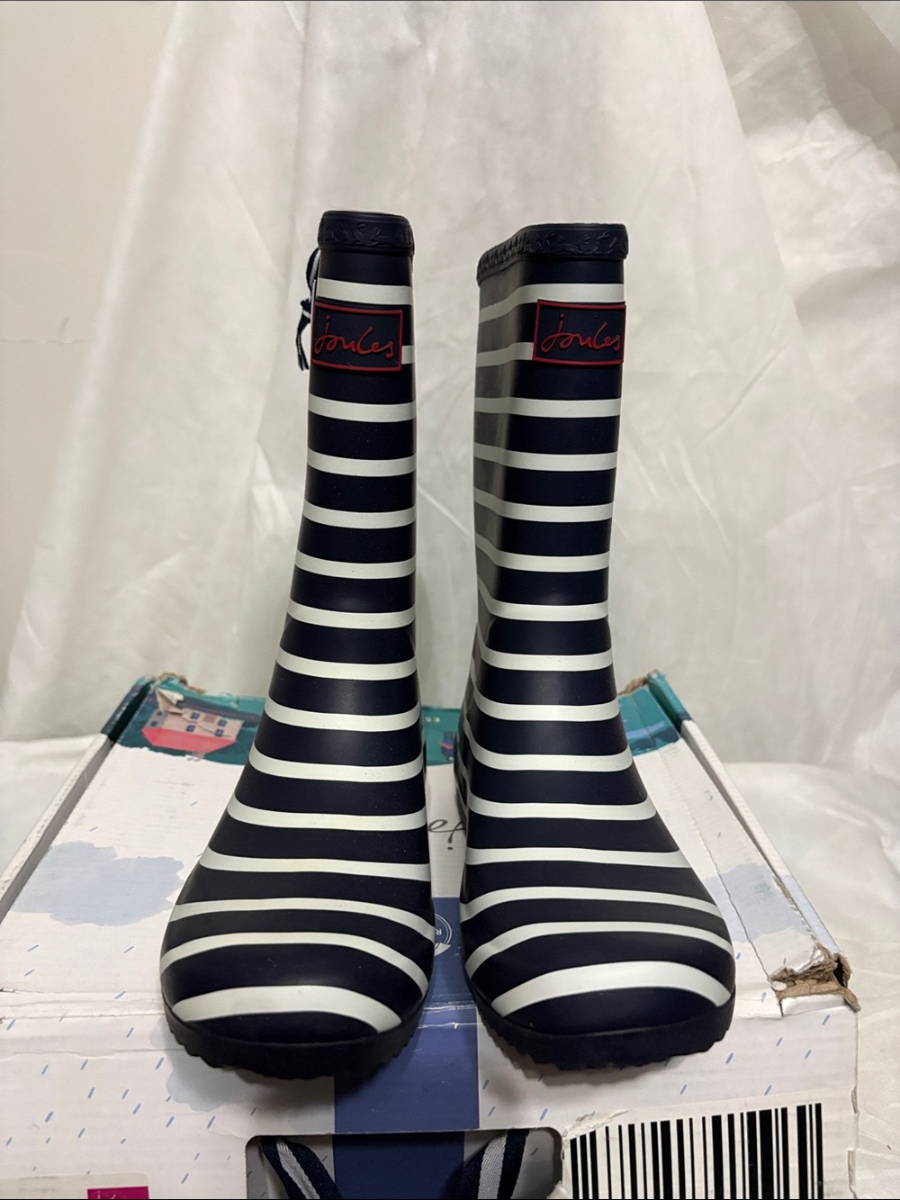 Joules Kids Navy Rain Boots size US 4 NWT